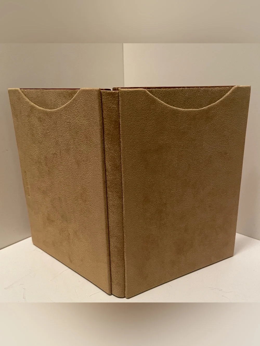 Vintage Italian Burlwood Hinged Double Photo Frame Holds 3.5x5 Photos